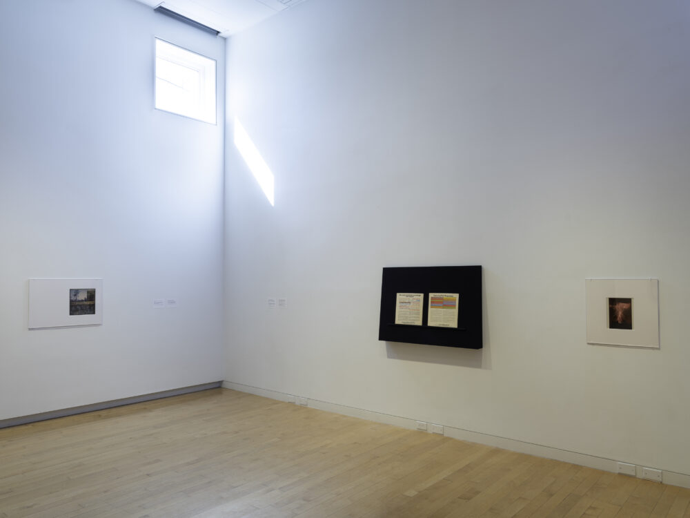 Mat-framed Environments vinyl records in the Museum gallery.