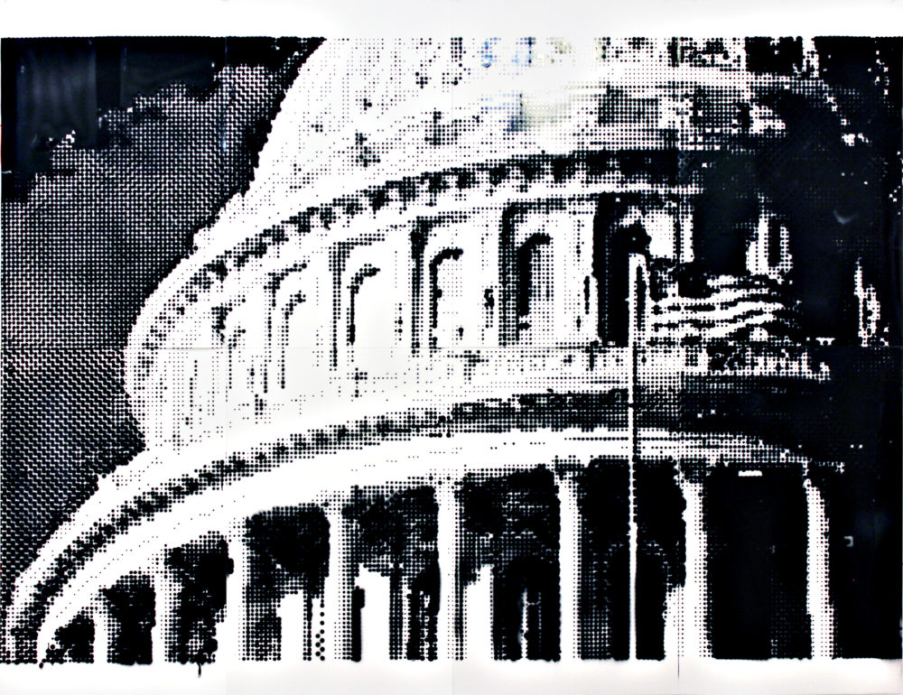 Drawing of dome of US Capitol building.
