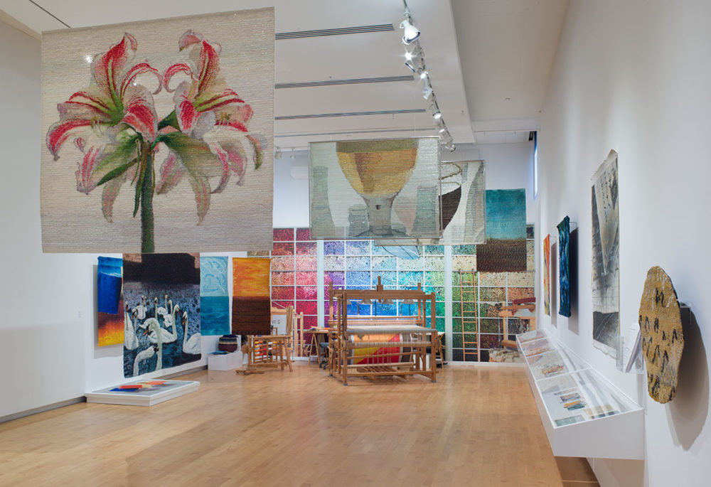 elena Hernmarck: Weaving in Progress (installation view) The Aldrich Contemporary Art Museum