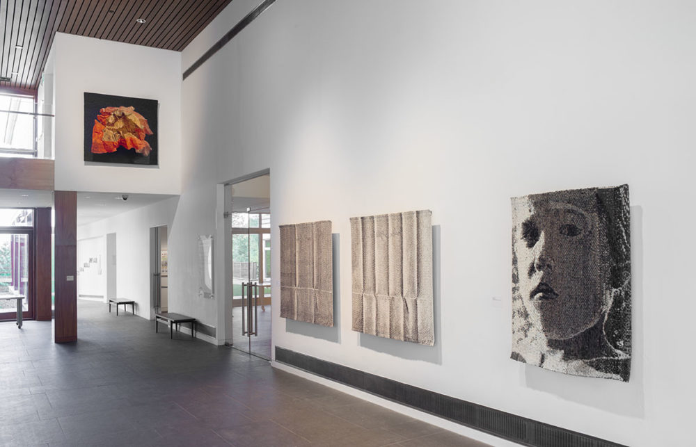 elena Hernmarck: Weaving in Progress (installation view) The Aldrich Contemporary Art Museum