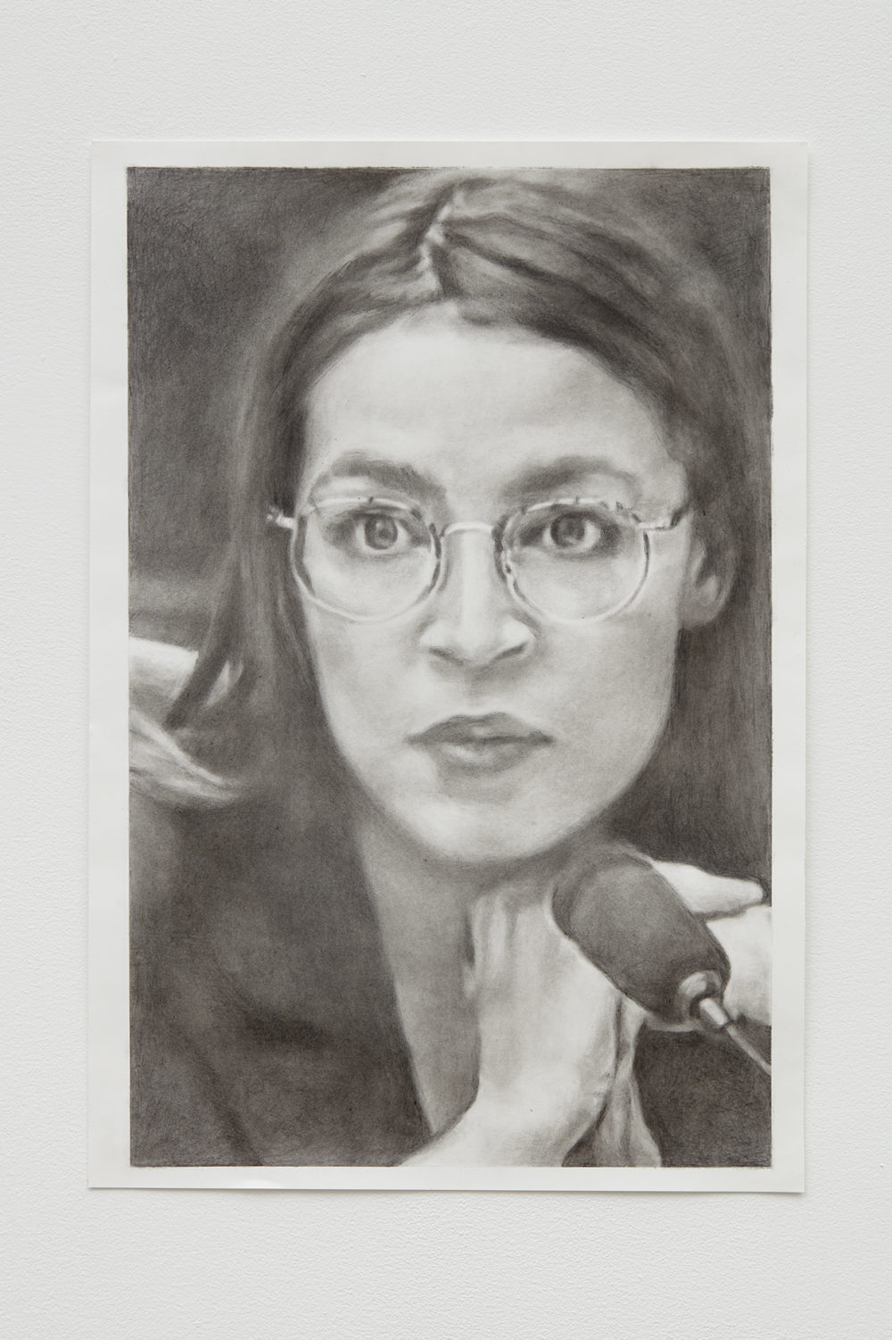 Drawing of Alexandria Ocasio-Cortez.