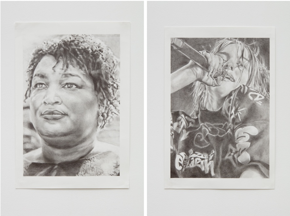 Portrait of Stacey Abrams and Billie Eilish