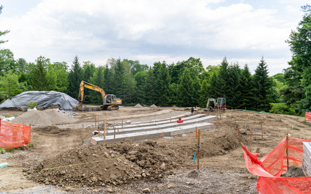 Sculpture Garden renovation including the base of the new amphitheater