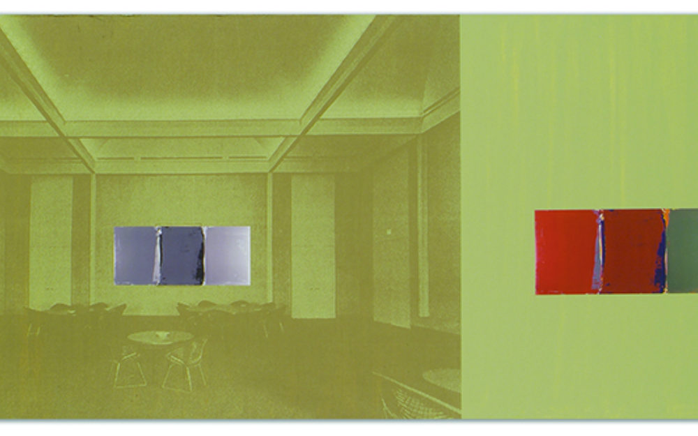 Double exposure image of a classroom