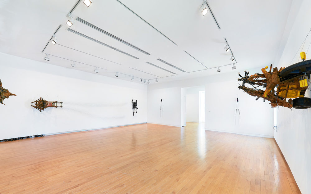 Airplanes on gallery walls