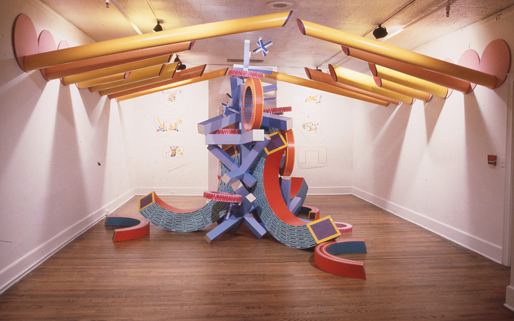 Large sculptural work in Museum's gallery