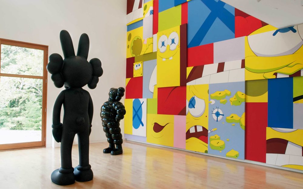 KAWS installation view at The Aldrich