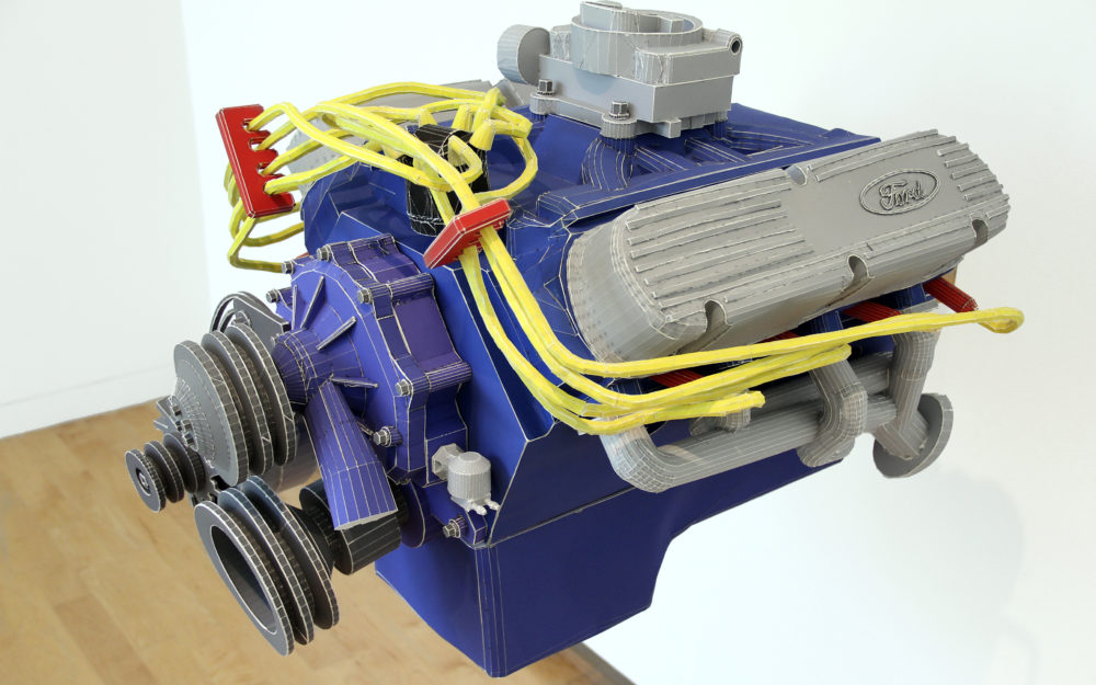 Car engine made of paper