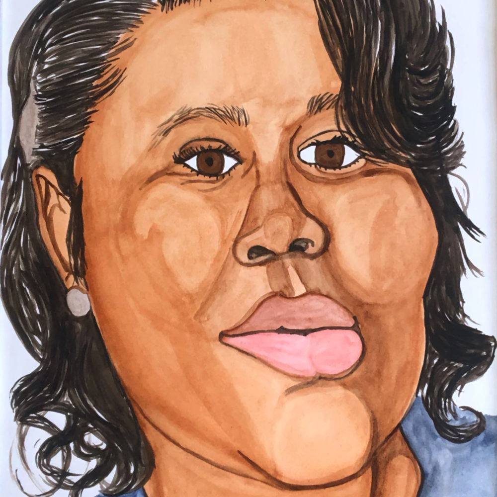 Rudy Shepherd's watercolor of Breonna Taylor