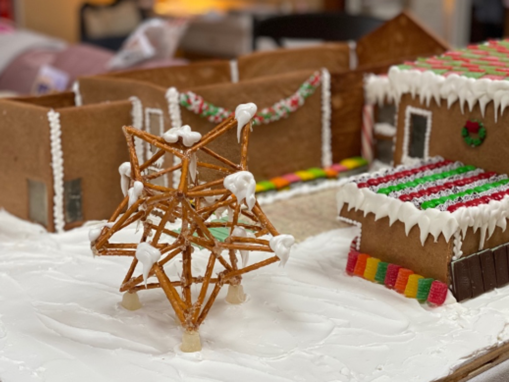 Star form made of pretzel sticks