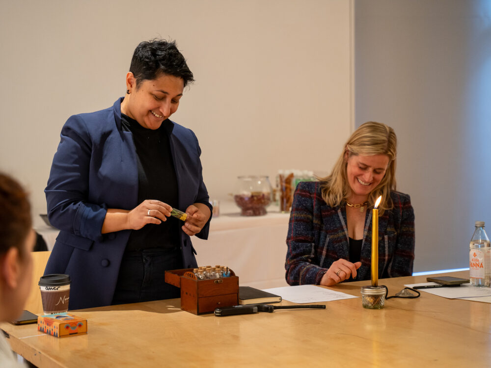 Hilma's Ghost with their apothecary box