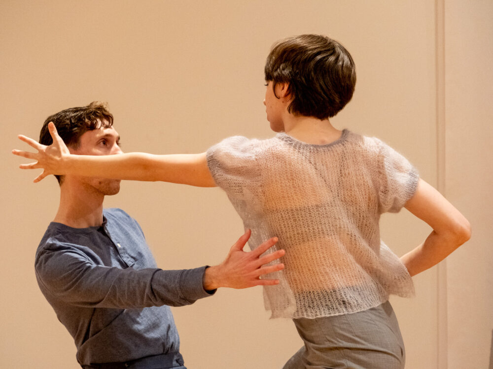 Two dancers in motion