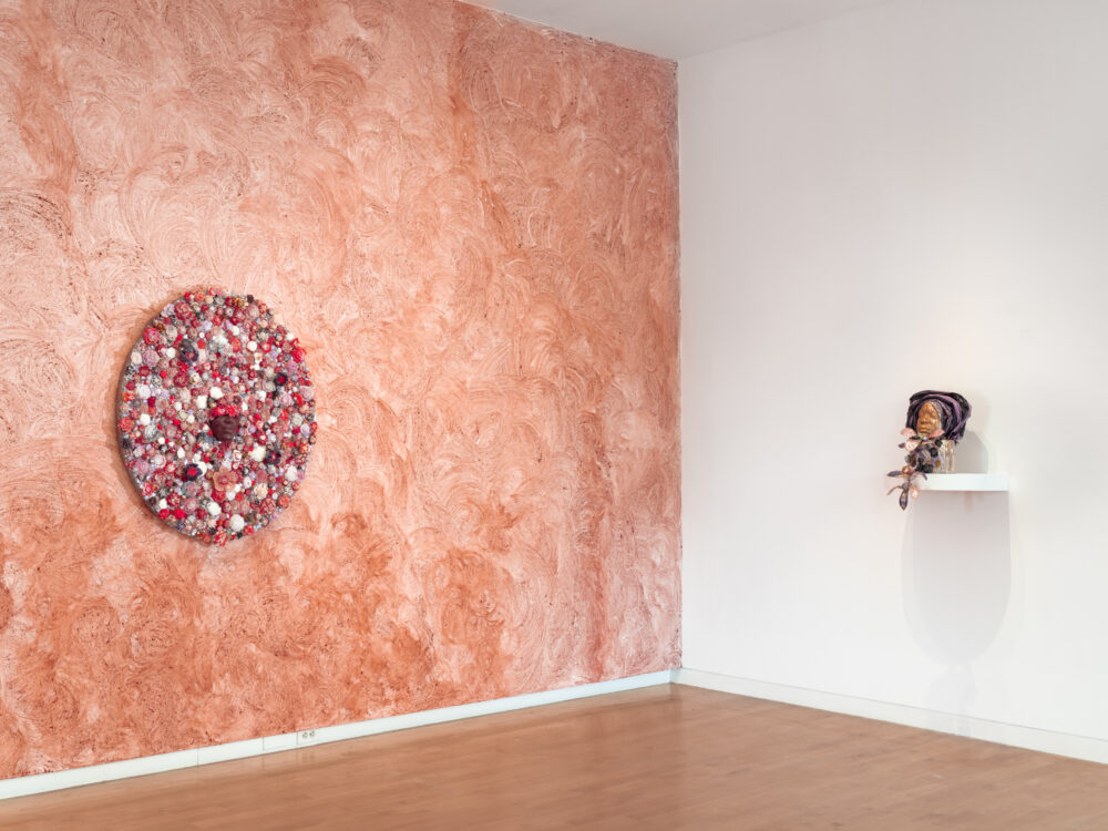 Wall mounted sculptures.