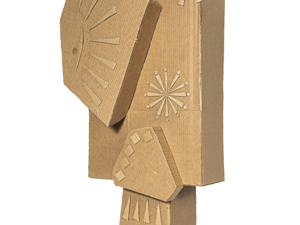 Abstract cardboard elephant
