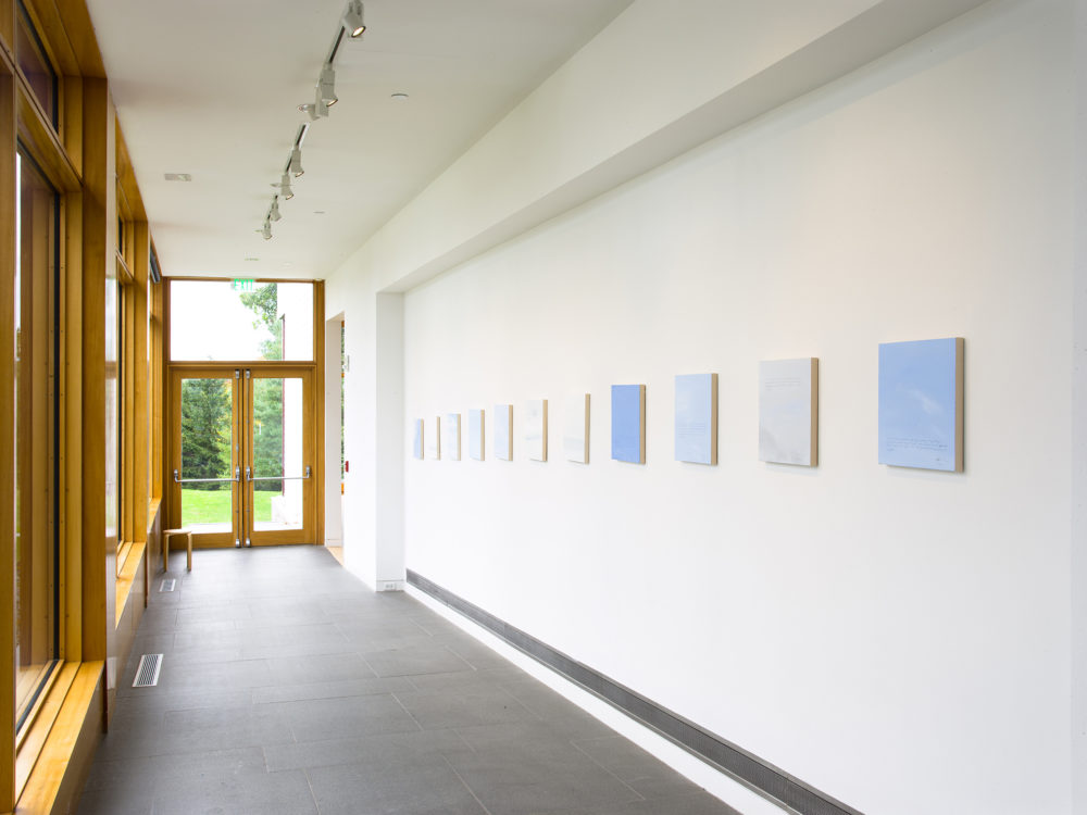 Paintings on wall of hallway