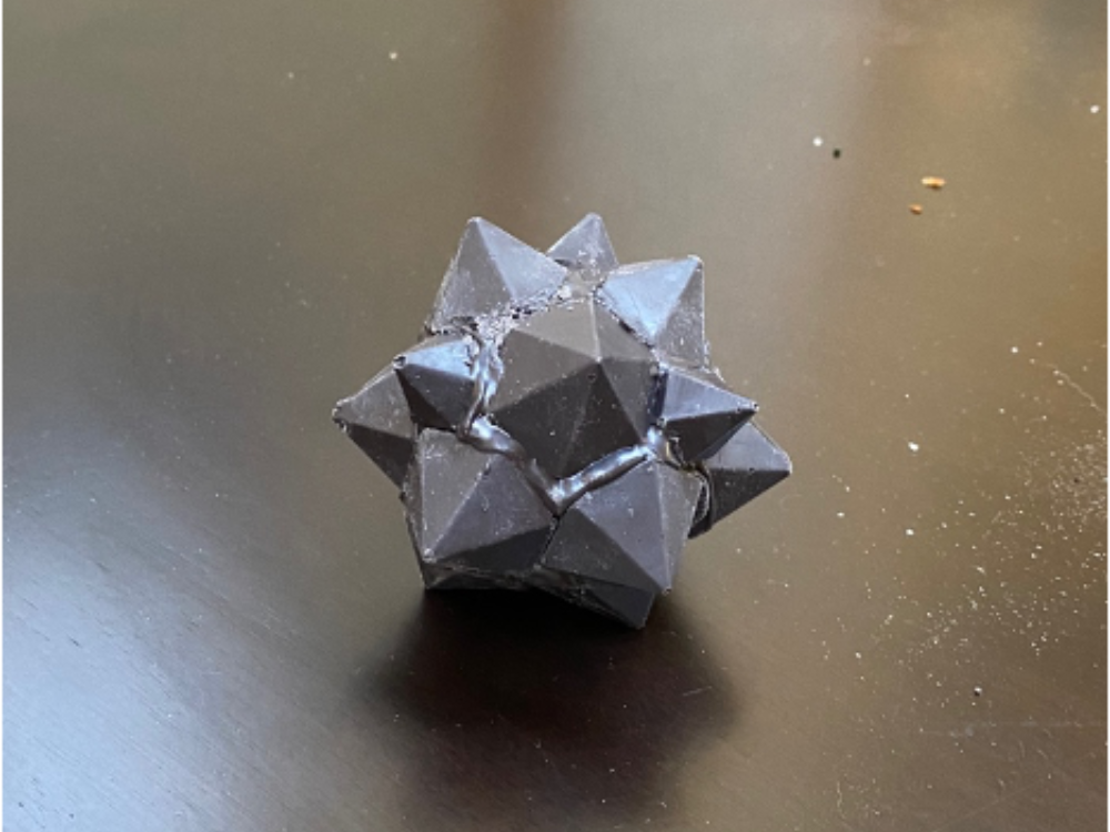 Chocolate replica of Fat 12 Point Carbon Fiber Star