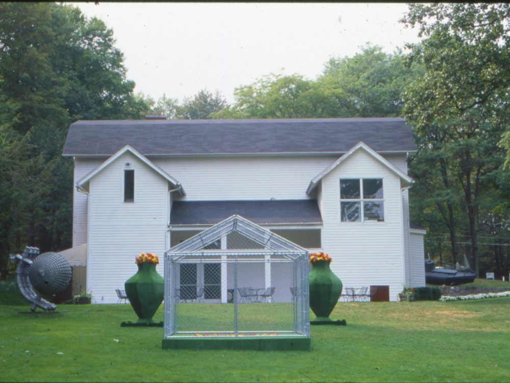 This is a photograph of the installation titled "Nature and Its Other" which was a part of the exhibition Here: Artist’s Interventions at The Aldrich