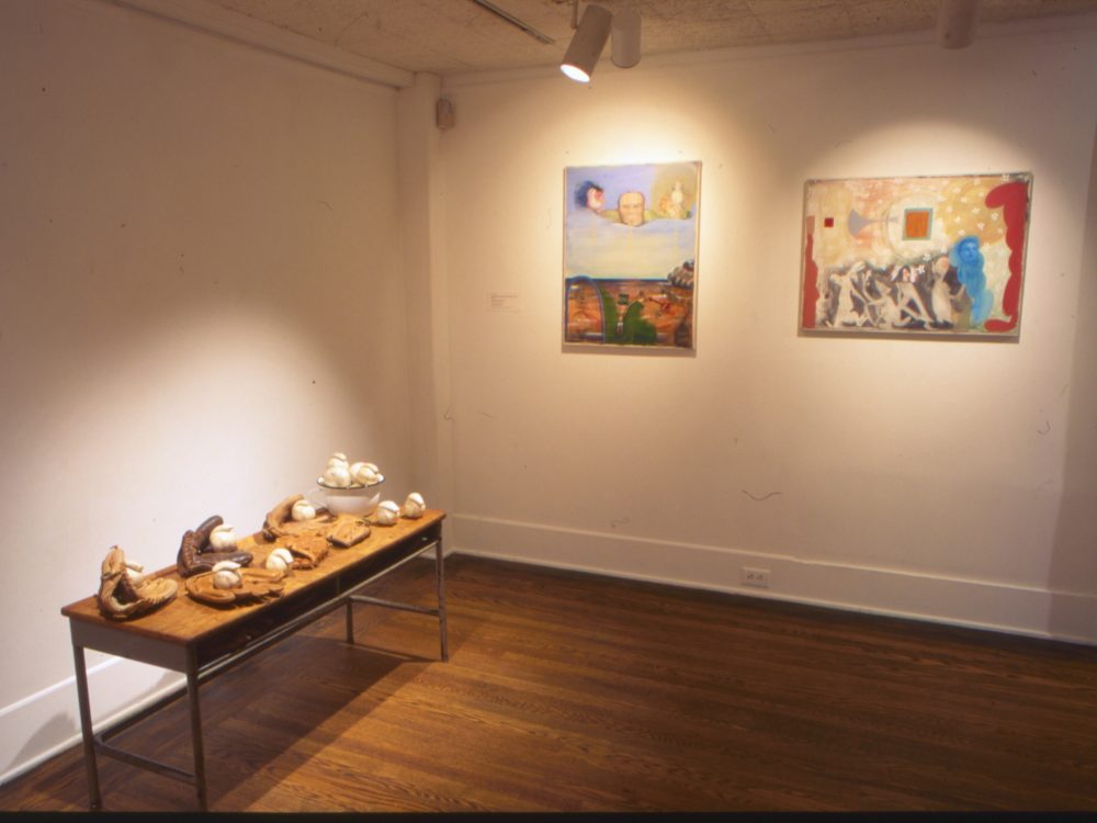 This is a photograph from the Pop Surrealism exhibition which featured many vibrant works which explored the human form