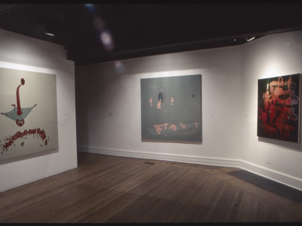 This is a photograph from the Pop Surrealism exhibition which featured many vibrant works which explored the human form